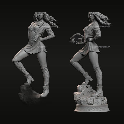 Witch Warrior with Dual Blades 1/24 Resin Figure Kit