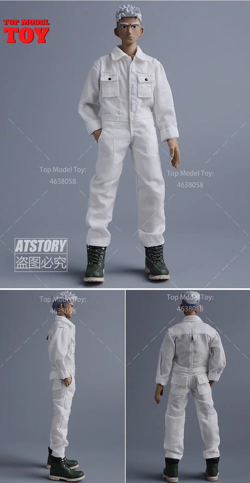 1/12 Scale Workwear Jumpsuit Resin Miniature Figure with Multiple Colors
