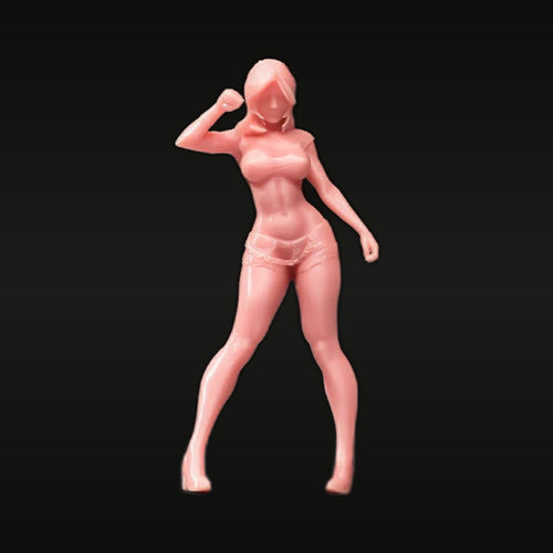 1/64 Sporty Woman Athlete Resin Miniature Figure Model Kit