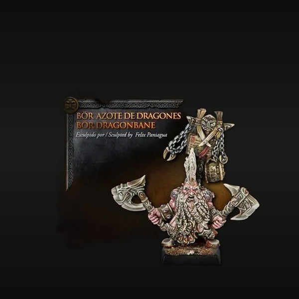 Fantasy Dwarf Dragonbane Bust with Dual Axes 75mm Resin Kit