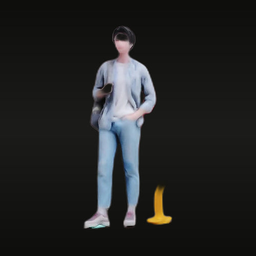 Modern Urban Man Standing 1/24 Resin Miniature Figure