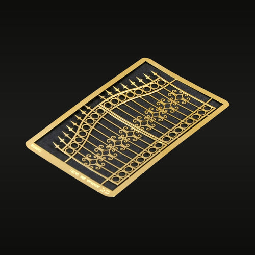 1/35 European Ornate Iron Gate with Stone Pillars Resin Terrain Diorama Kit