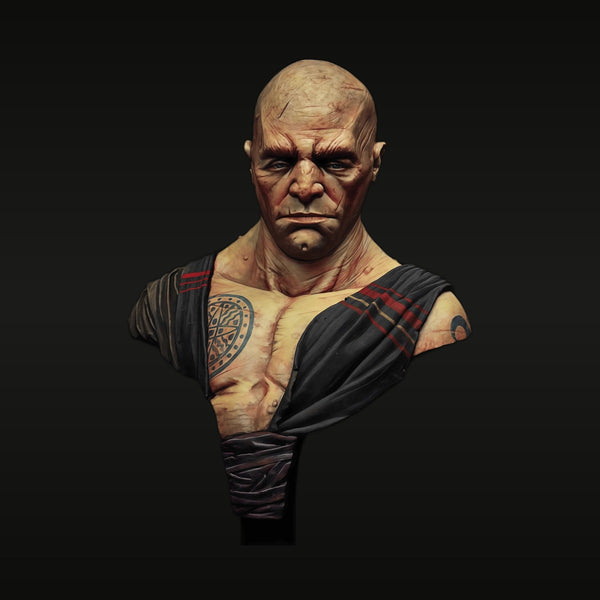 Sci-Fi Tribal Warrior Male Bust 1/16 Resin Kit