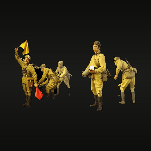WWII Soviet Infantry Squad Eastern Front Summer Uniform 1/35 Resin Figure Set