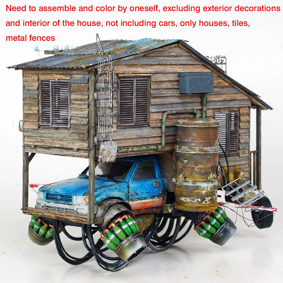 Assembly Architectural Model Sand Table Motor Home Building Components Wooden House Diorama Scale Model Kit 1/24 1/35