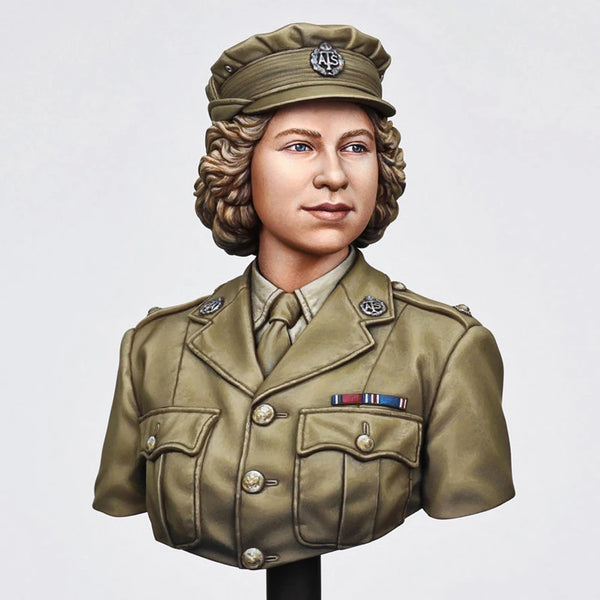 WWII British ATS Female Officer Service Cap 1/10 Resin Bust Kit