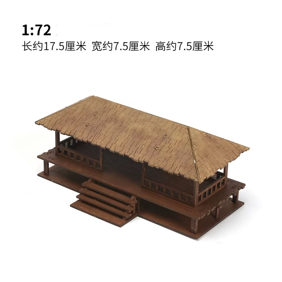 1/72 Southeast Asian Ancient Outdoor Peach Garden Building Assembly Model Scene Hobby Making Accessories DIY