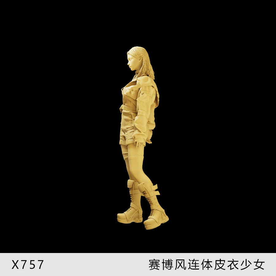 3D Print 1/64 1/43 Beauty Trendy Girls Figures Miniatures Model Figurine Mini Doll Creative Photography Scene Prop Display Decor