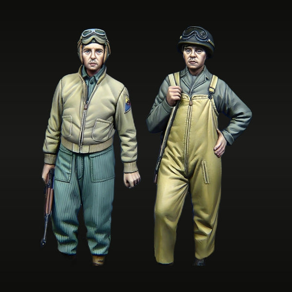 WWII US Army Air Forces Pilot and Aviator 1/35 Resin Figure Set