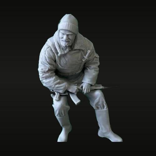 Russian Internal Troops Mortar Operator 1/16 Scale Resin Figure