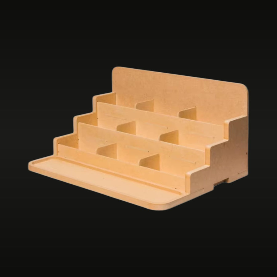 Wooden Tiered Display Organizer Rack for Resin Figures 1/35 Diorama Accessory - unpainted resin model kit
