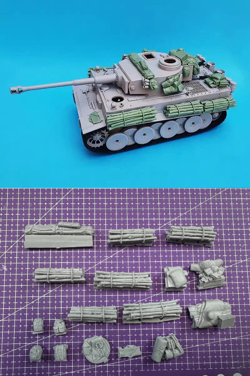 1:35 Resin Model Assembly Kit, GK， Tiger Tank Stockpile Modification, Unpainted