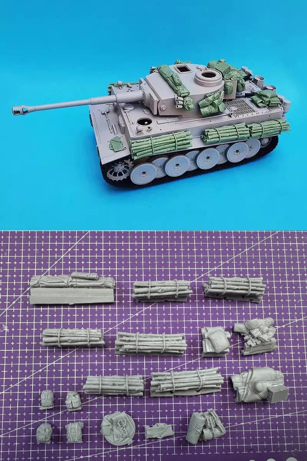 WWII German Tiger I Heavy Tank Stowage & Accessories 1/35 Resin Detail Set