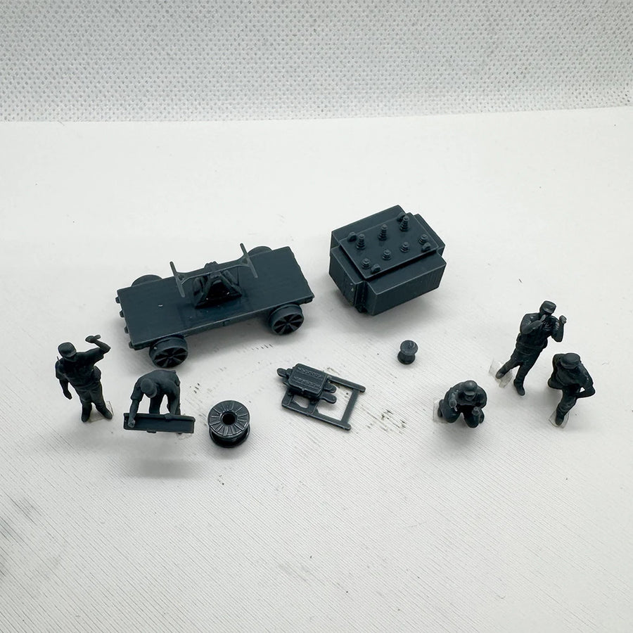 Railway Maintenance Equipment Set LYTS075 1/220 1/48 1/64 1/72 1/87 1/144 1/160 Z Scale Miniature Scene