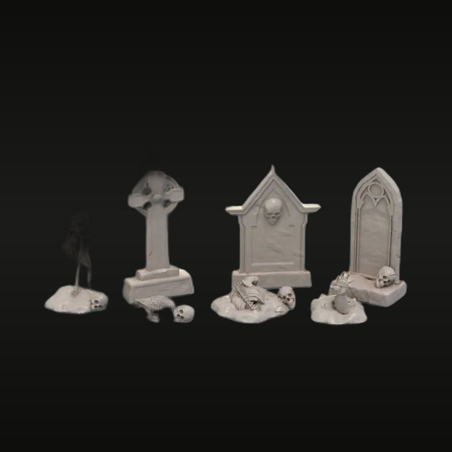 Gothic Cemetery Diorama Set 1/24 Resin Model Kit - unpainted resin model kit