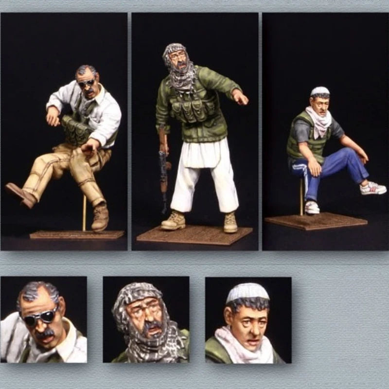 Modern Insurgent Militia 3-Figure Set 1/35 Resin Kit - resin model view 2