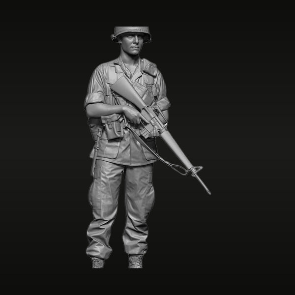 Vietnam War US Rifleman with M16 1/35 Resin Figure Kit