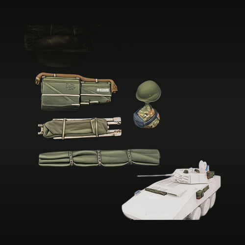 Modern Military Armored Vehicle with Cargo Load Resin Model Kit 1/72