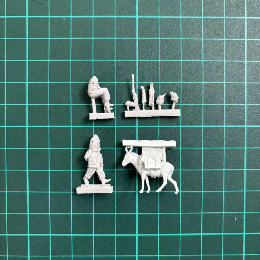 WWII German Africa Korps Diorama Set with Villa 1/72 Resin Kit - resin model view 5