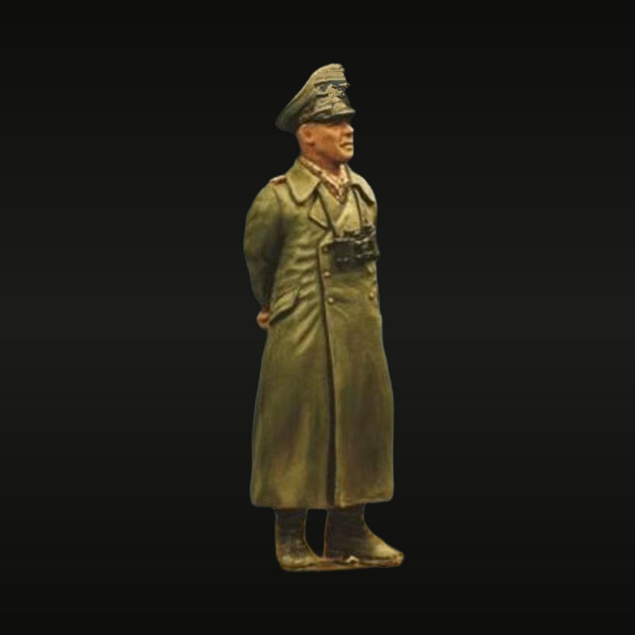 WWII German Afrika Korps Officer with Peaked Cap 1/35 Resin Figure - unpainted resin model kit