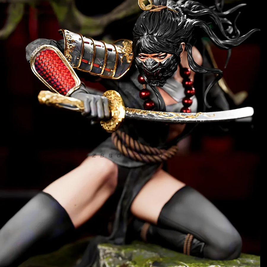 Fantasy Female Ninja Warrior Figure with Scimitar 55mm Resin Kit - resin model view 3