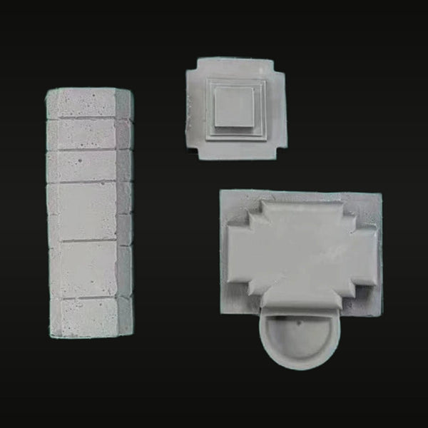 European Village Stone Fountain 1/35 Resin Model Kit
