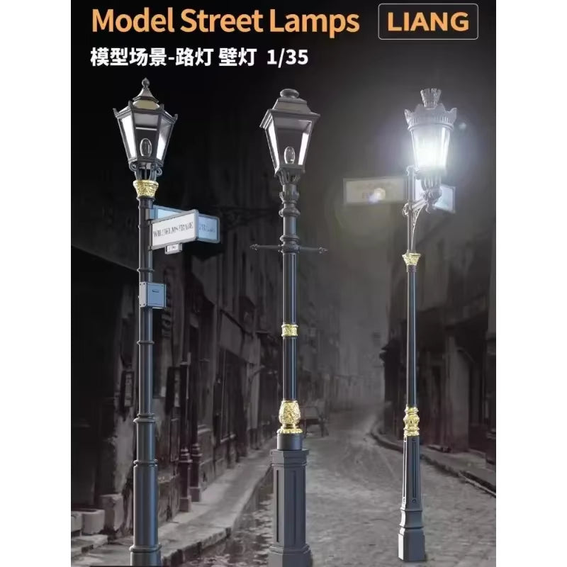 1/35 European Street Lighting Set (Resin Terrain) - resin model view 2