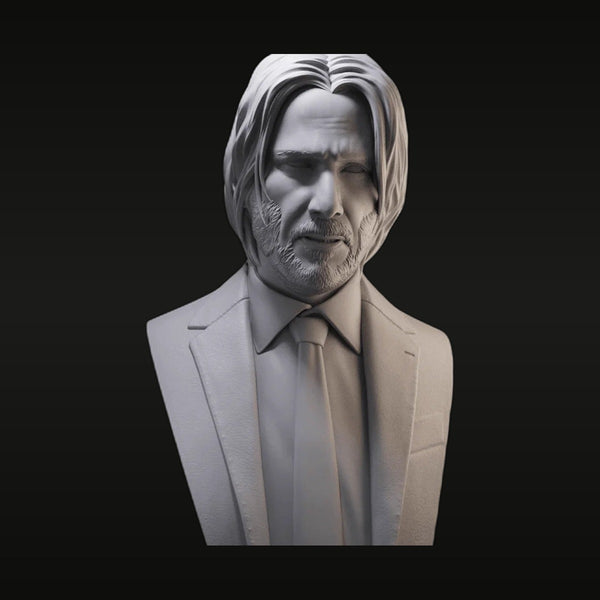 Modern Male Suited Character with Long Hair 55mm Resin Bust