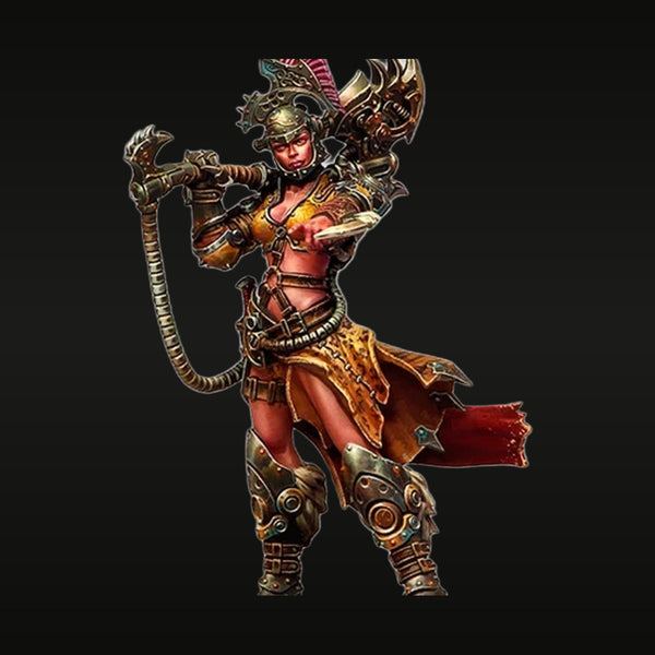 Fantasy Female Steampunk Warrior with Cannon 1/24 Resin Figure Kit