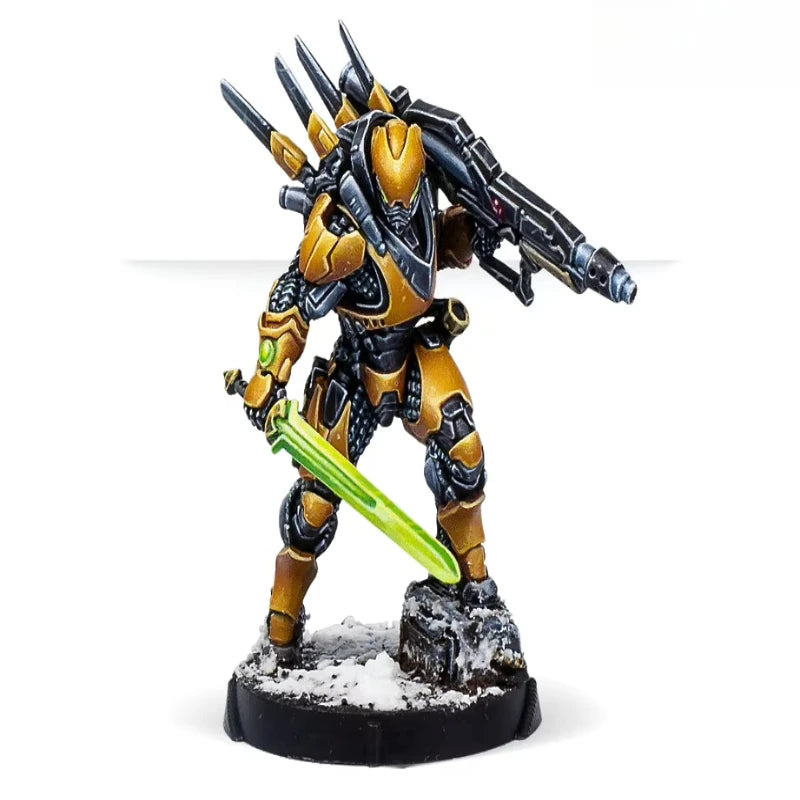 Sci-Fi Shang Ji Invincibles Gold Armored Warrior Set of 3 1/35 Resin Figure Kit - resin model view 4