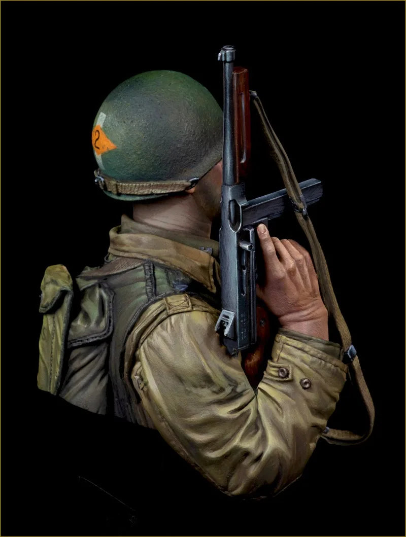 1/10 Scale Resin Bust Assembled Model Kit US 2Nd Ranger Battalion Soldier Normandy Military Miniature Unassembled and Unpainted
