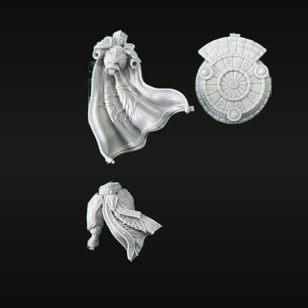Medieval Knight Templar Bust with Heraldic Shield 75mm Resin Kit