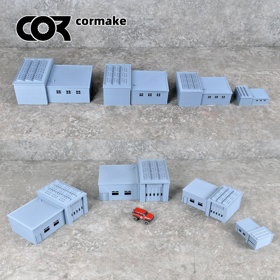 Assembly Architectural Sand Table Fire Station Office Building Railway Railroad Diorama Scale Model Kit 1/64/72/87/150