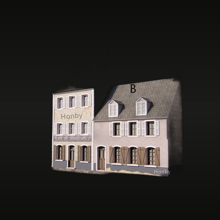 European Cafe Building House A&B 1/35 Resin Terrain Diorama Kit - unpainted resin model kit
