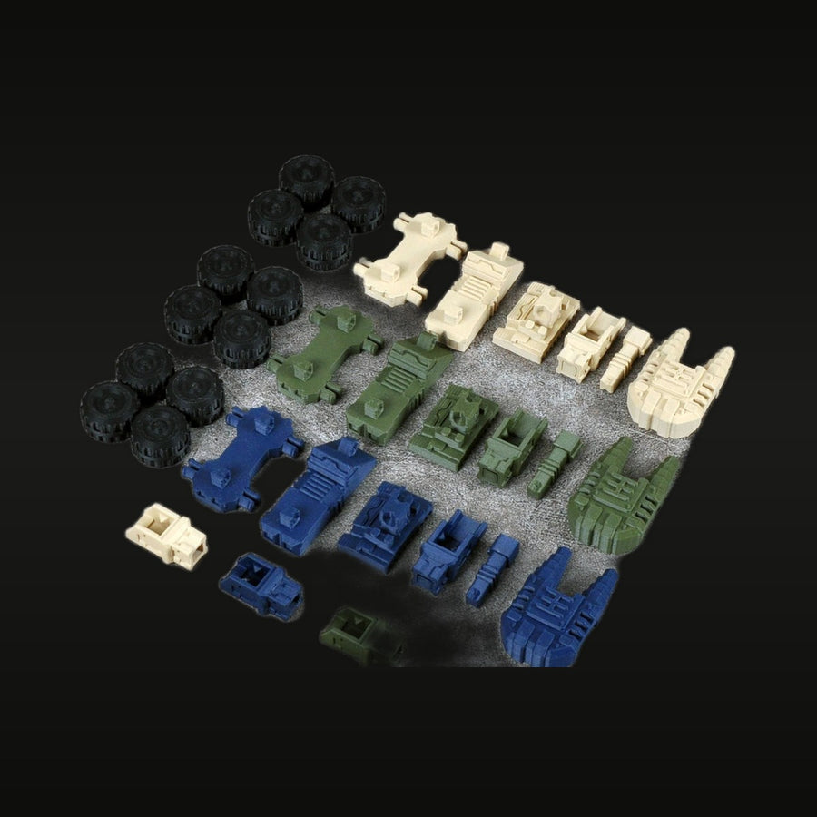 WWII Multi-Vehicle Tabletop Army Set 28mm Resin Model Kit - unpainted resin model kit