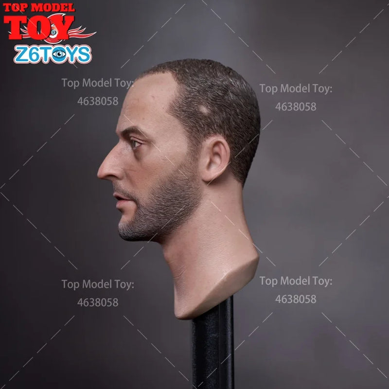 Z6TOYS Z003 1/6 Scale Jean Reno Head Sculpt PVC Head Carving Model for 12'' WORLDBOX Male Soldier Action Figure Body Dolls