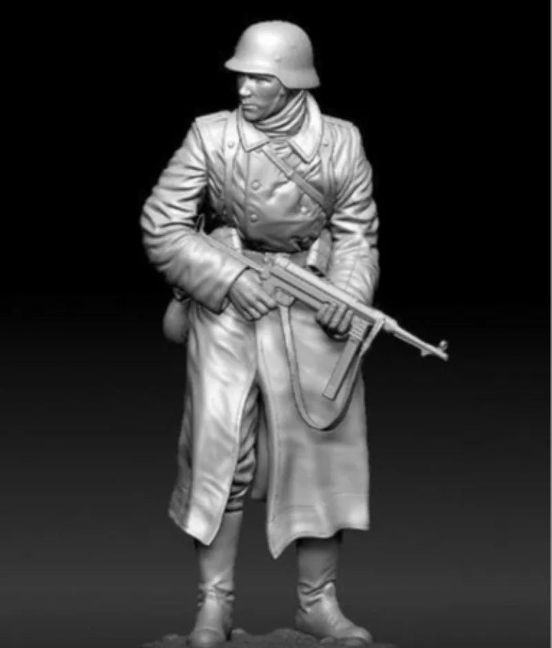 1/16 Scale Diecast Resin Figure Model Kit WWII German MP40 Gunner Unassembled and Unpainted