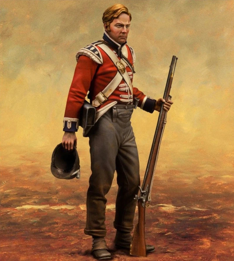 1/24 Scale 75Mm Die-Cast Resin Figure Model Kit Ancient Coldstream Guards Soldier 1815 Hobby Miniature Toy Unassembled Unpainted