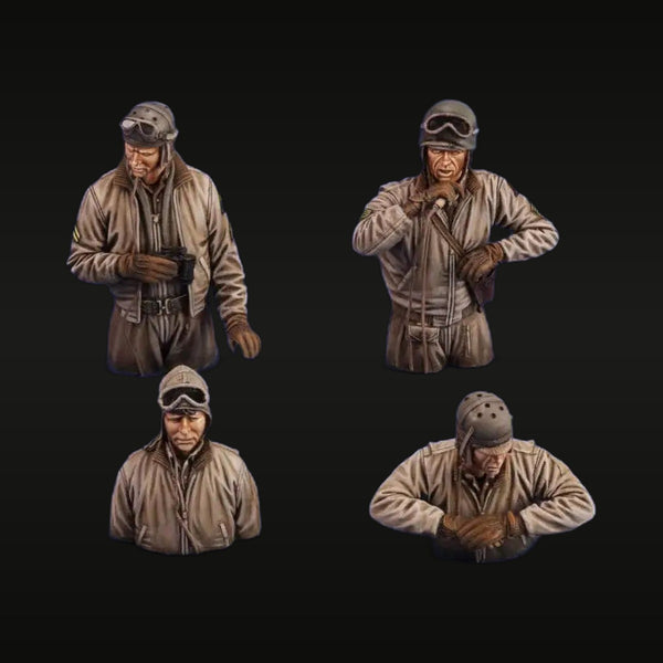 WWII US Armored Tank Crew Bust Set 1/35 Resin Kit