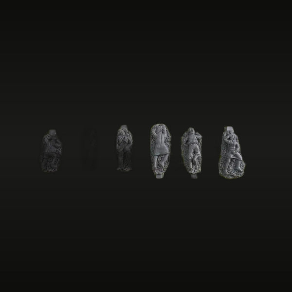 Civilian Figures 6-Piece Set 1/72 Scale Resin Model Kit