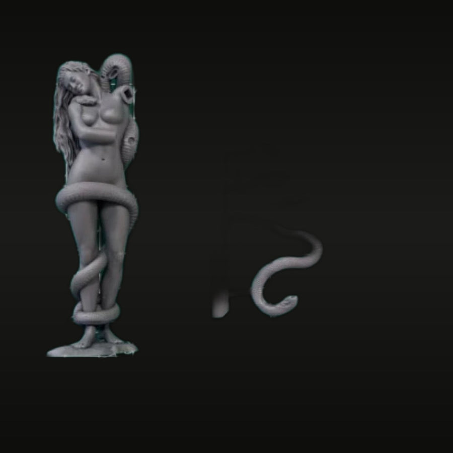 Fantasy Female Medusa Bust with Serpents 1/24 Resin Bust Kit - unpainted resin model kit