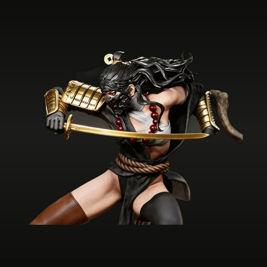Fantasy Female Ninja Warrior Figure with Scimitar 55mm Resin Kit - unpainted resin model kit