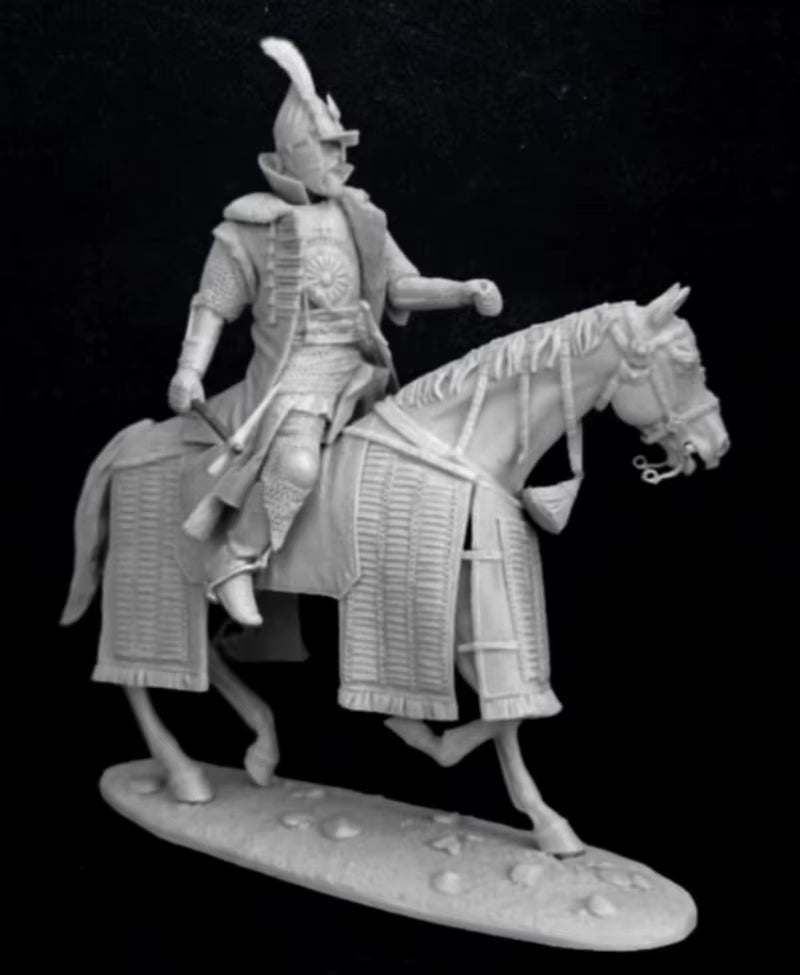 Ancient Scythian Cavalry Commander on Horseback 1/32 Resin Figure Kit - resin model view 4