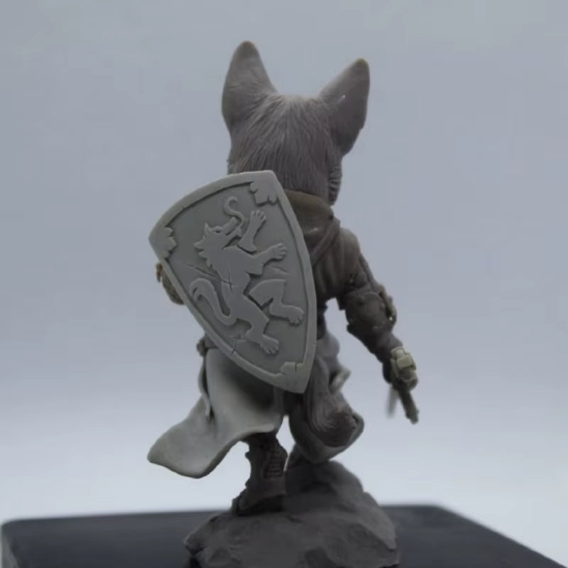 Fantasy Anthropomorphic Dog Knights Set of 3 80mm Resin Figure Kit - resin model view 3