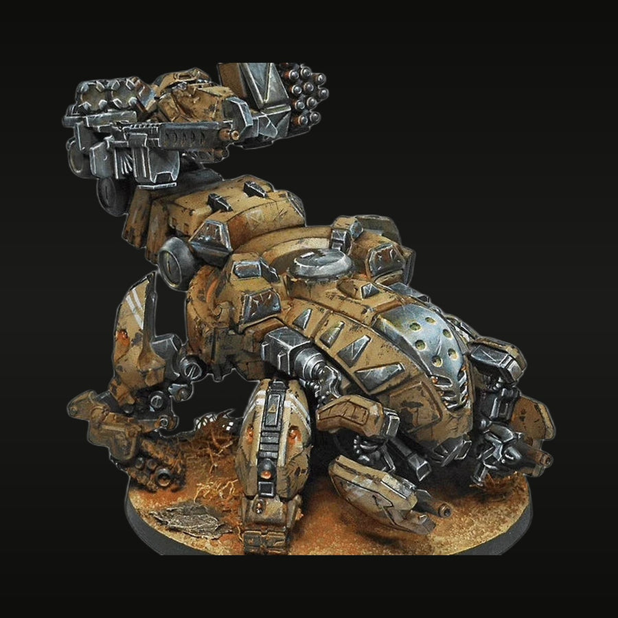 Steampunk Exoskeleton Soldier with Shoulder Cannon 70mm Resin Figure Kit - unpainted resin model kit