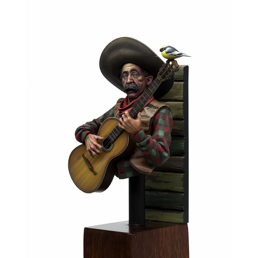 1/10 Resin Unpainted Model Kit, Bust, Old Texan, Unassembled and Unpainted GK