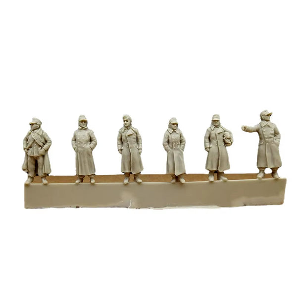 WWII German Wehrmacht Winter Infantry 6-Figure Set 1/72 Resin Kit