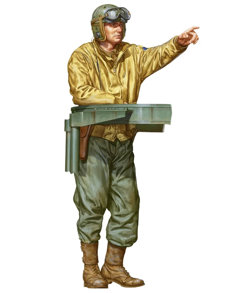1/16 Scale Die-Cast Resin Figure Model Kit US M8 Armored Vehicle Crew Unassembled and Unpainted