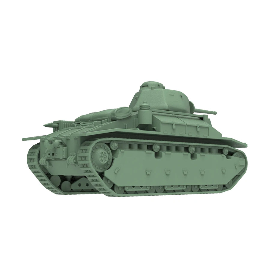 WWII French Char D2 Medium Tank 1/87 Resin Vehicle Kit - resin model view 5