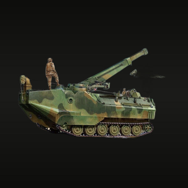 Modern Chinese PLZ-07B Amphibious Self-Propelled Howitzer Diorama 1/35 Resin Kit